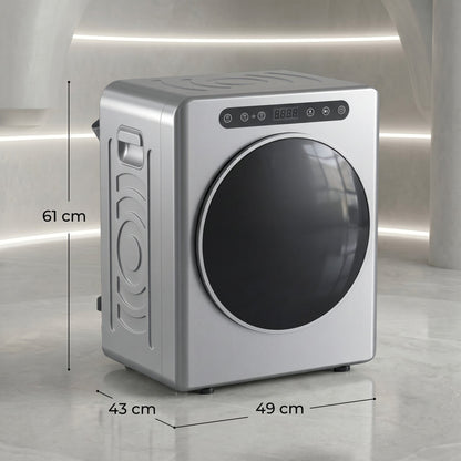 HOMCOM 5kg Compact 40-60â  Tumble Dryer - Silver Tone