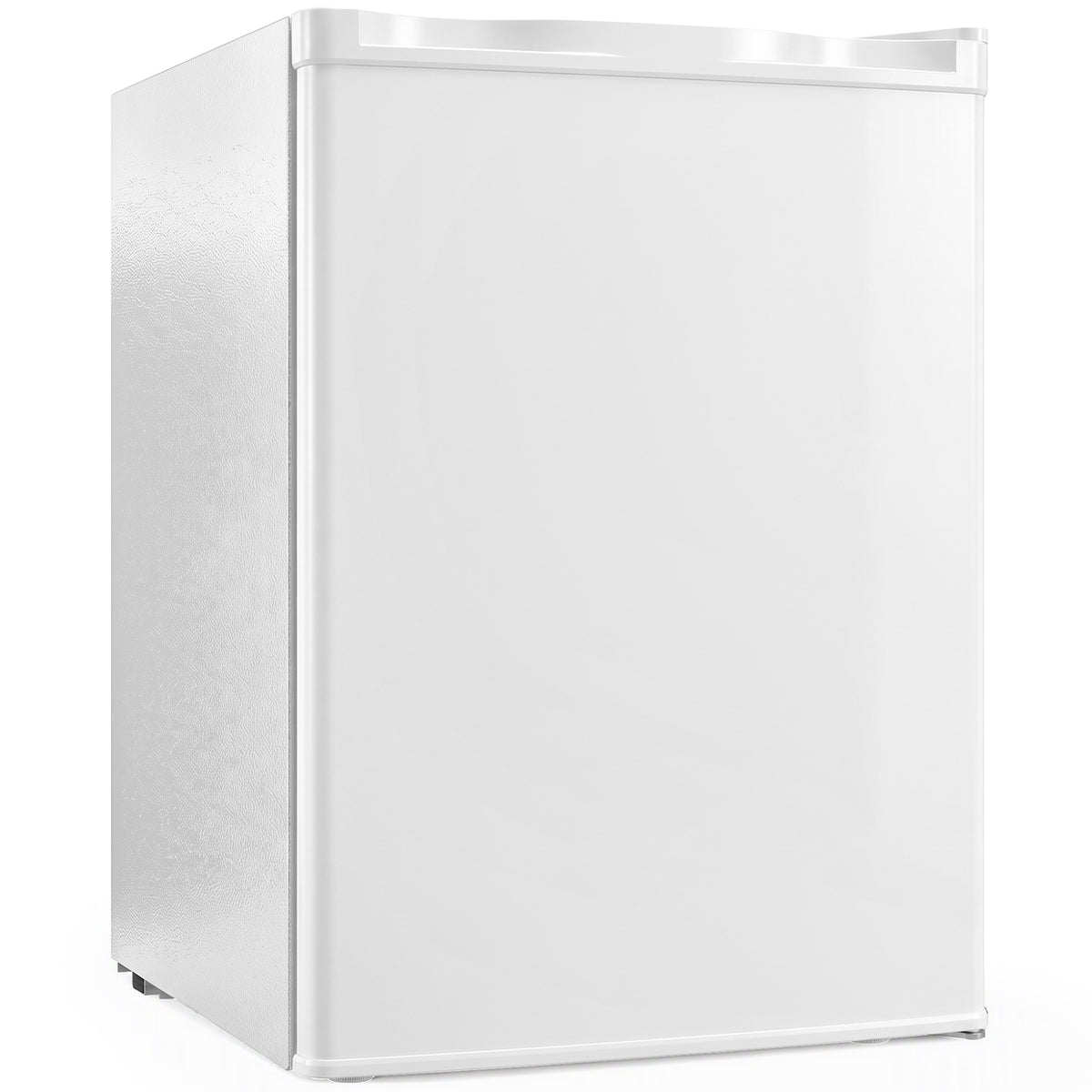 HOMCOM 73 L Mini Fridge with Chiller Box, Single Door Compact Refrigerator, Adjustable Thermostat, Reversible Door, White