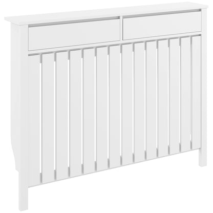 HOMCOM 93 x 119cm Rustic-Look Radiator Cover - White