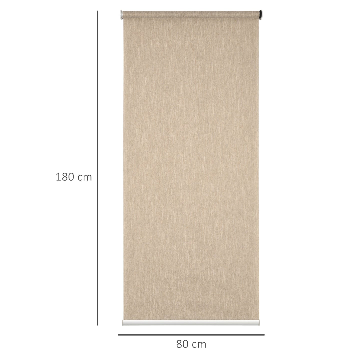 WiFi Smart Roller Blinds Window UV Privacy Protection with Rechargeable Battery, Electric Shades Blind Easy Fit Home Office, Brown 80 x 180cm