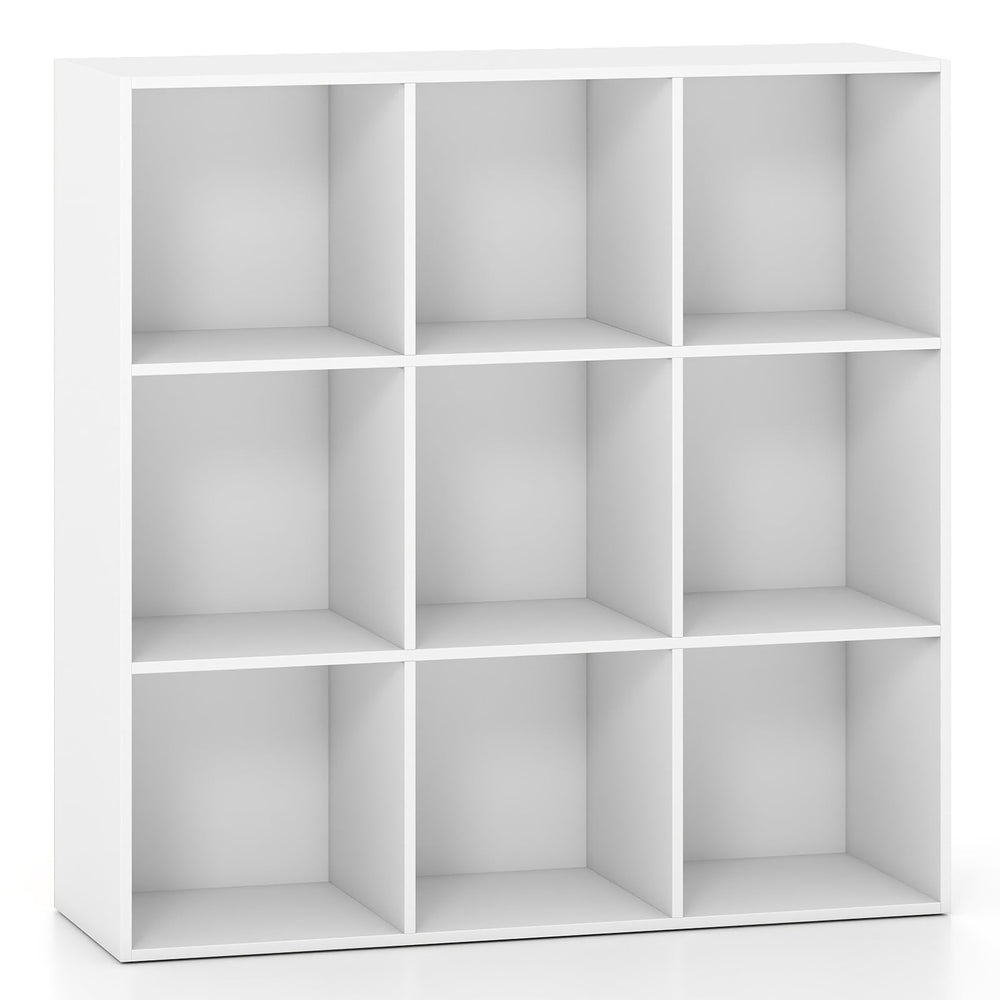 9-Cube Book Shelf Wooden Bookshelf Modern Bookcase Storage Organizer