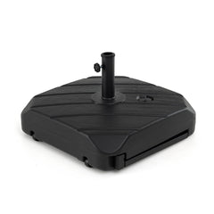 90 kg Fillable Patio Umbrella Base with Wheels and Telescopic Pull Rod