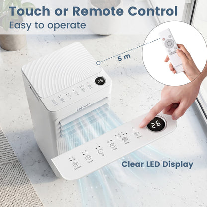 9000 BTU Portable Air Conditioner with Sleep Mode and 24H Timer-White