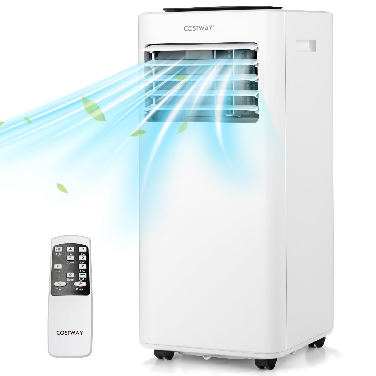 7000/9000 BTU 4-in-1 Portable AC Unit with Remote Control-9000 BTU