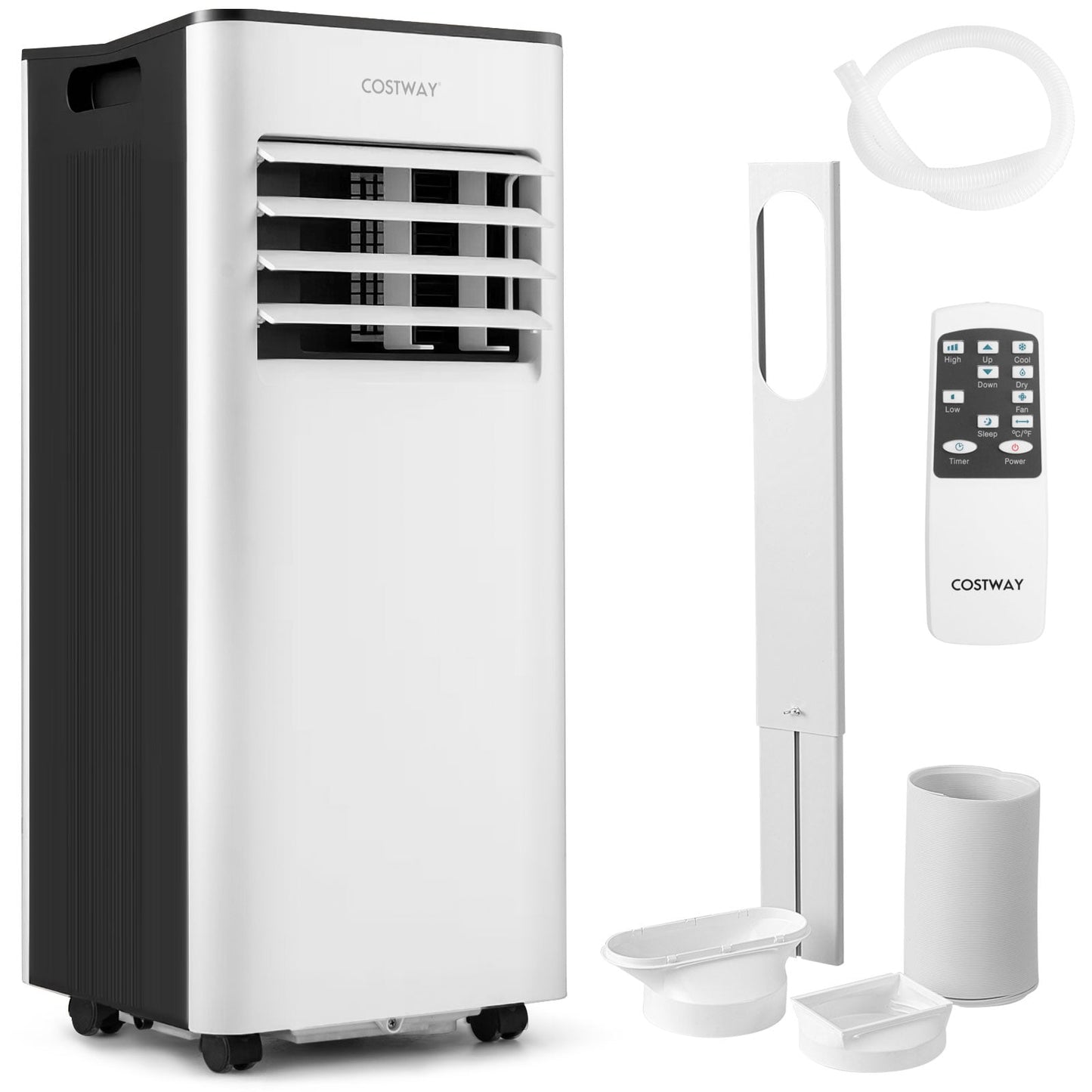 9000 BTU Portable AC 4-In-1 Air Conditioner with Dry and Fan Mode-Black