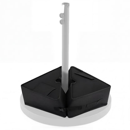 900D Oxford Fillable Heavy-Duty Weatherproof Cantilever Offset Patio Umbrella Stand with Slots-Black