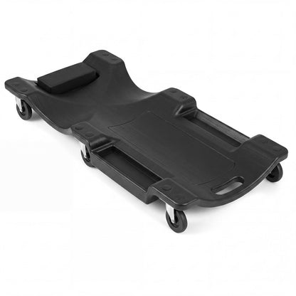 91 CM Low Profile Rolling Garage Creeper with Padded Headrest-Black