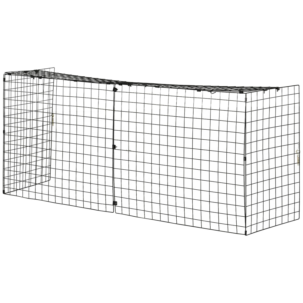 HOMCOM Extendable Fire Guard Screen, Freestanding Fire Screen Spark Guard, Folding Fireplace Cover, Wire Mesh, Child & Pet Safety Barrier for Fireplaces, 81.5-160cm, Black