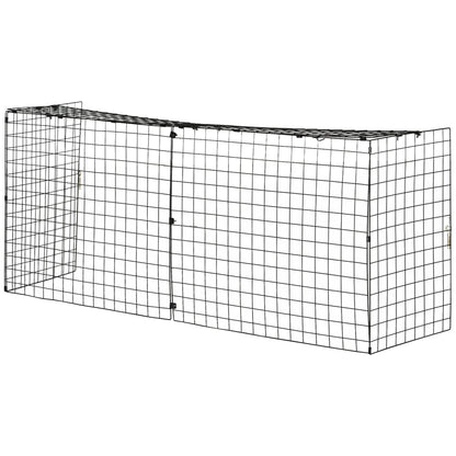 HOMCOM Extendable Fire Guard Screen, Freestanding Fire Screen Spark Guard, Folding Fireplace Cover, Wire Mesh, Child & Pet Safety Barrier for Fireplaces, 81.5-160cm, Black