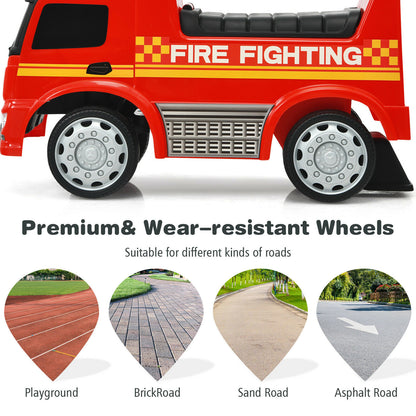 Kid's Ride On Push Car Licensed Mercedes Benz Firefighter