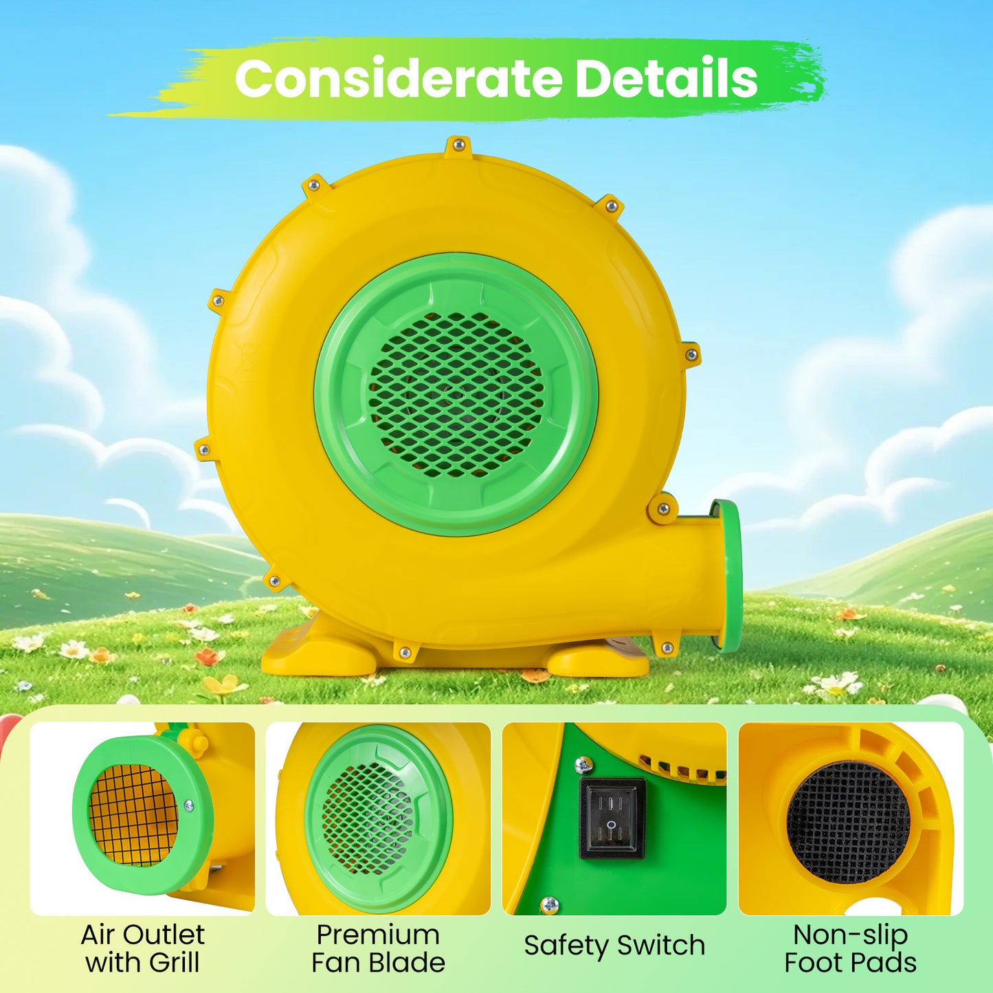 950W Bounce House Air Blower with Handle