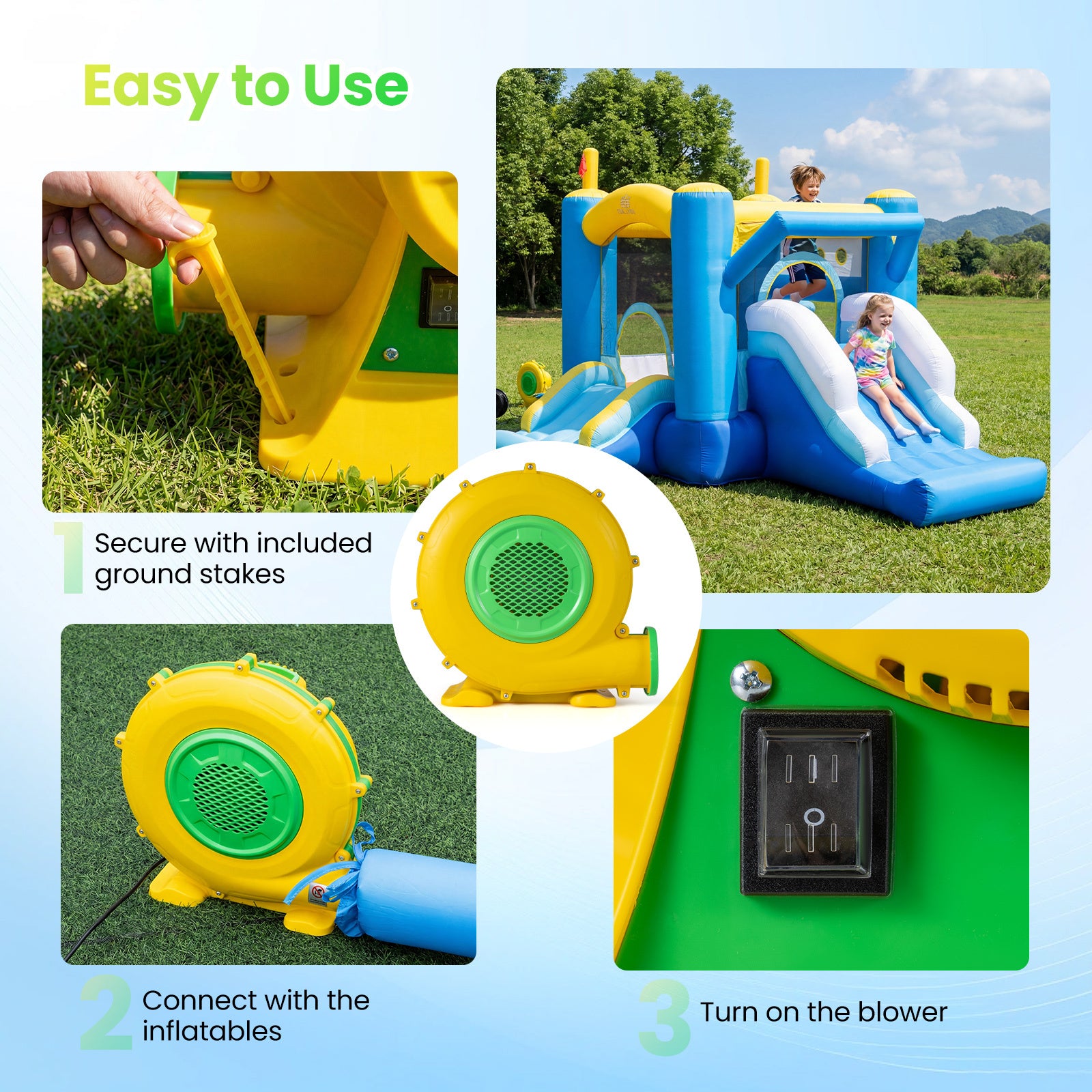 950W Bounce House Air Blower with Handle