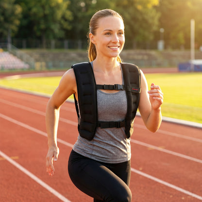 SPORTNOW Weighted Vest, 5 kg Weight Vest with Adjustable Straps, Reflective Strips, Black