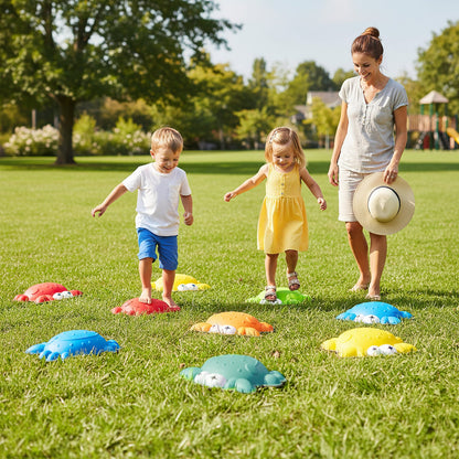9 Pieces Non-Slip Toddler Stepping Stones for Kids Aged 3+-Colourful