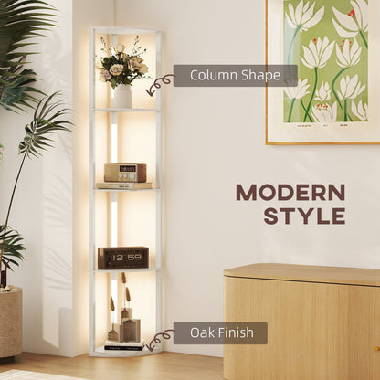 HOMCOM Three-Tier Corner Floor Lamp