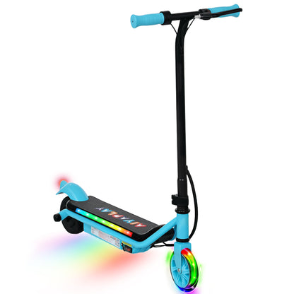 AIYAPLAY Electric Scooter for Kids Aged 6-14 Years, with Colourful Lights, Blue