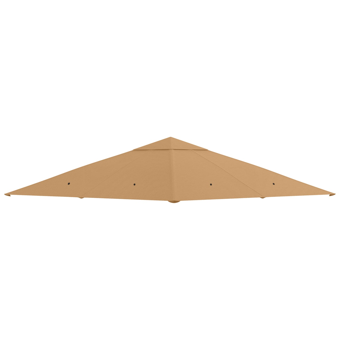 Outsunny 3 x 3 m Gazebo Canopy Replacement Cover, Garden Gazebo Roof Replacement with Drain Holes, TOP COVER ONLY, Beige