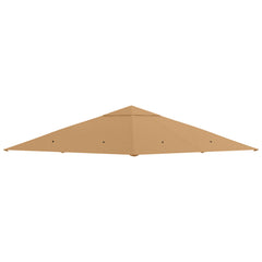 Outsunny 3 x 3 m Gazebo Canopy Replacement Cover, Garden Gazebo Roof Replacement with Drain Holes, TOP COVER ONLY, Beige