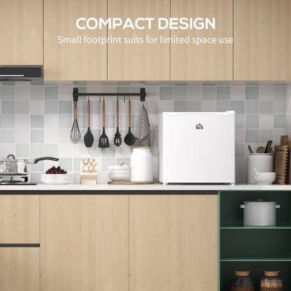 HOMCOM 35L Mini Freezer, -24â„ƒ to -14â„ƒ Temperature - White