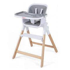 4-in-1 Convertible Baby High Chair with Detachable and Adjustable Tray-Grey