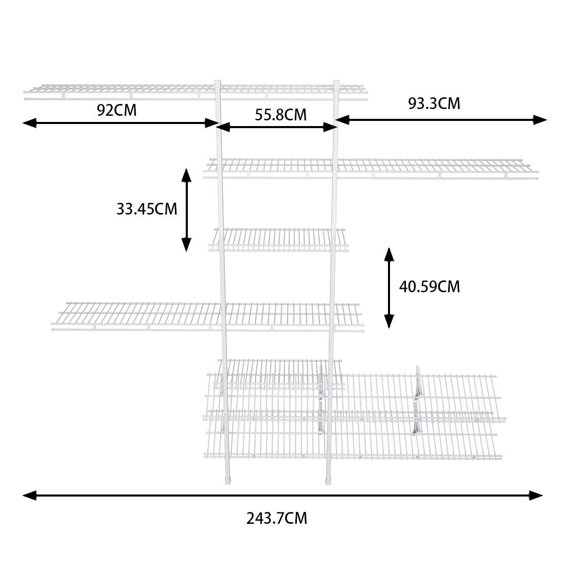 Versatile DIY Closet Set – Durable Steel and Iron Hanging System