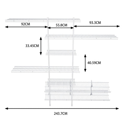 Versatile DIY Closet Set – Durable Steel and Iron Hanging System