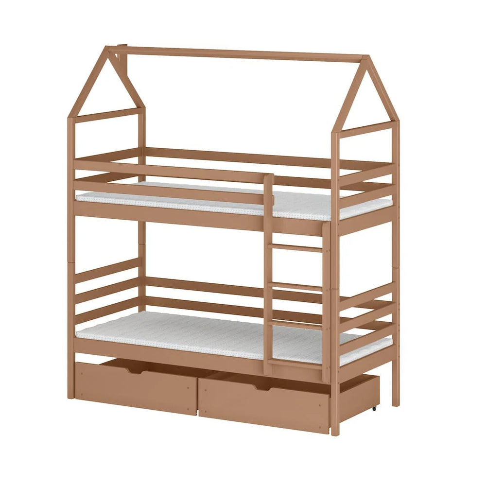 Wooden Bunk Bed Alex With Storage