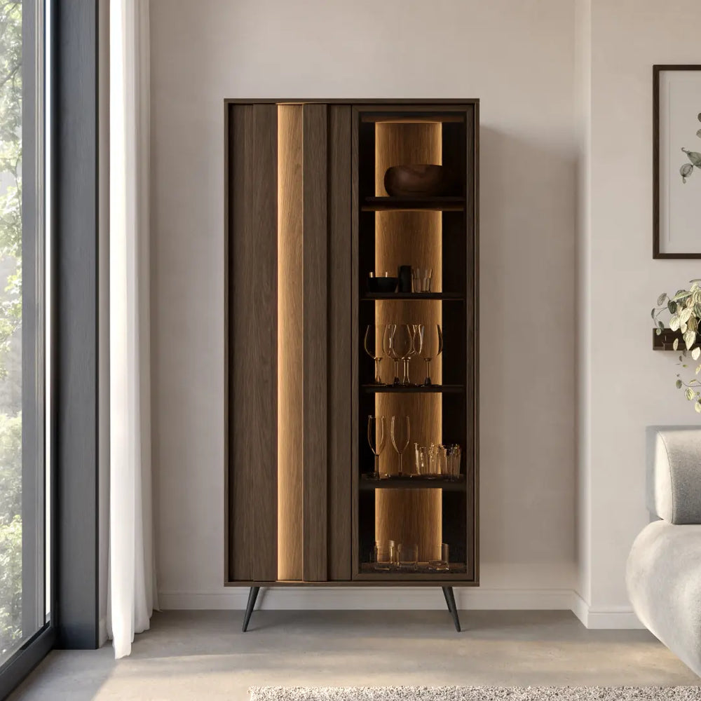 Amaro Tall Display Cabinet 94cm