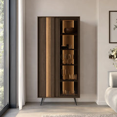 Amaro Tall Display Cabinet 94cm