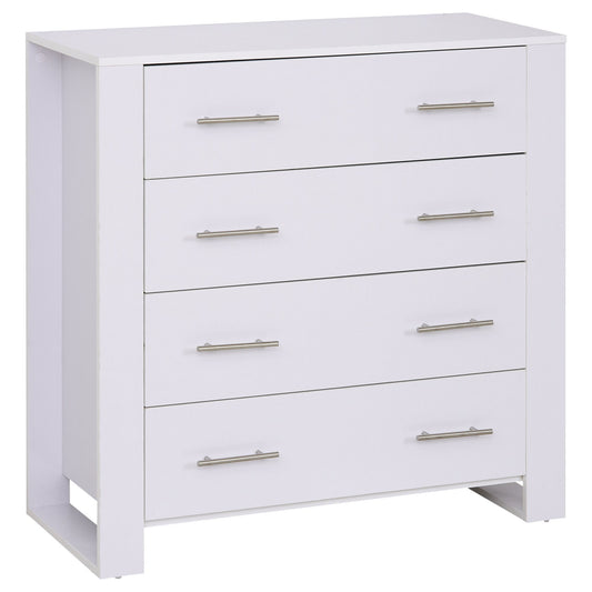 Particle Board 4-Drawer Bedroom Cabinet White