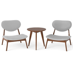 Accent Chairs Set of 2 with Side Table for Bedroom Waiting Room-Grey