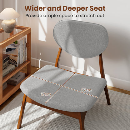 Accent Chairs Set of 2 with Side Table for Bedroom Waiting Room-Grey
