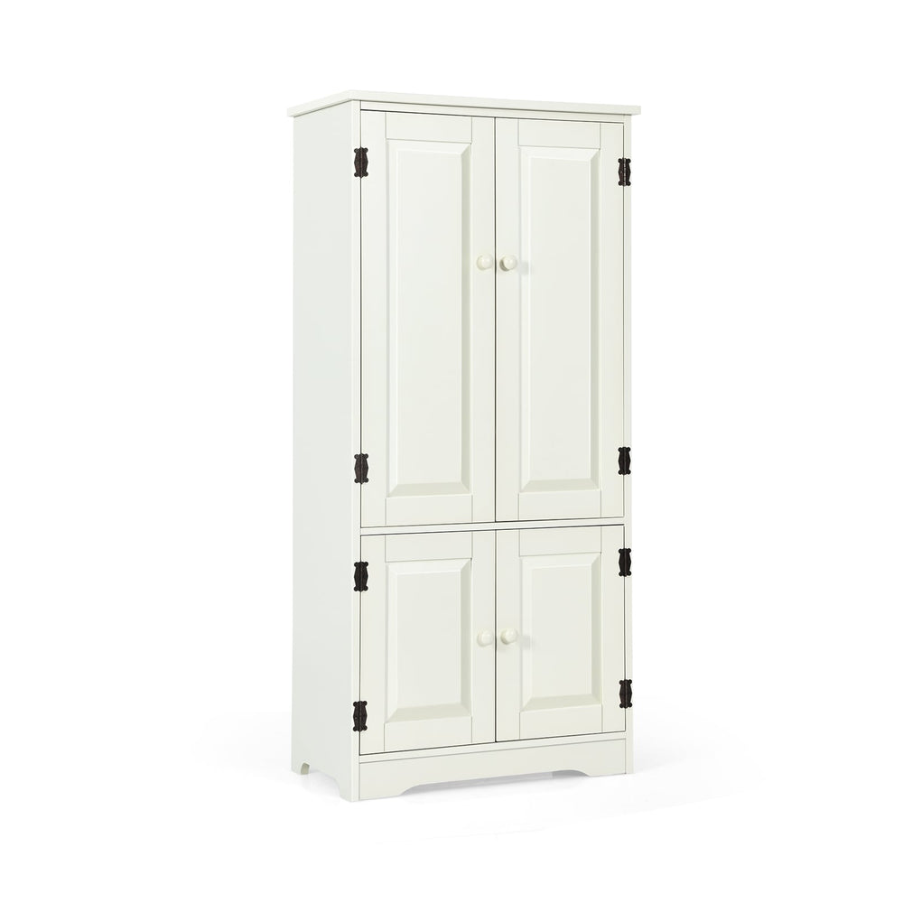 Antique Wooden Storage Cabinet Cupboard Shelf-White