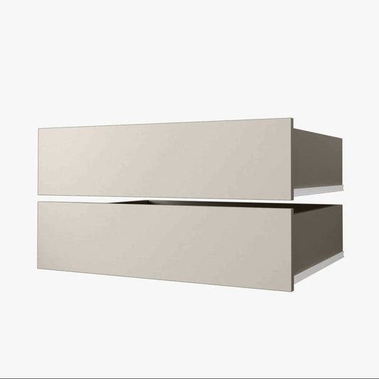 Two rectangular boxes with a gradient color scheme on a white background