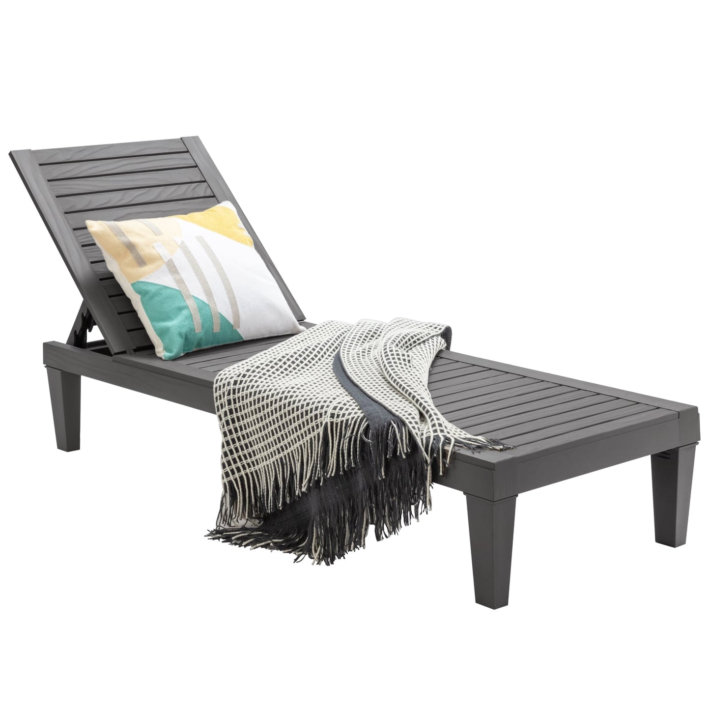 Adjustable Recliner Lounger Beach-Grey