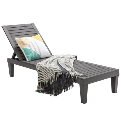 Adjustable Recliner Lounger Beach-Grey