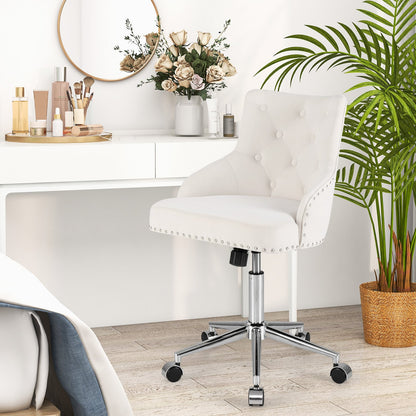 Adjustable 360° Swivel Accent Armchair-Beige