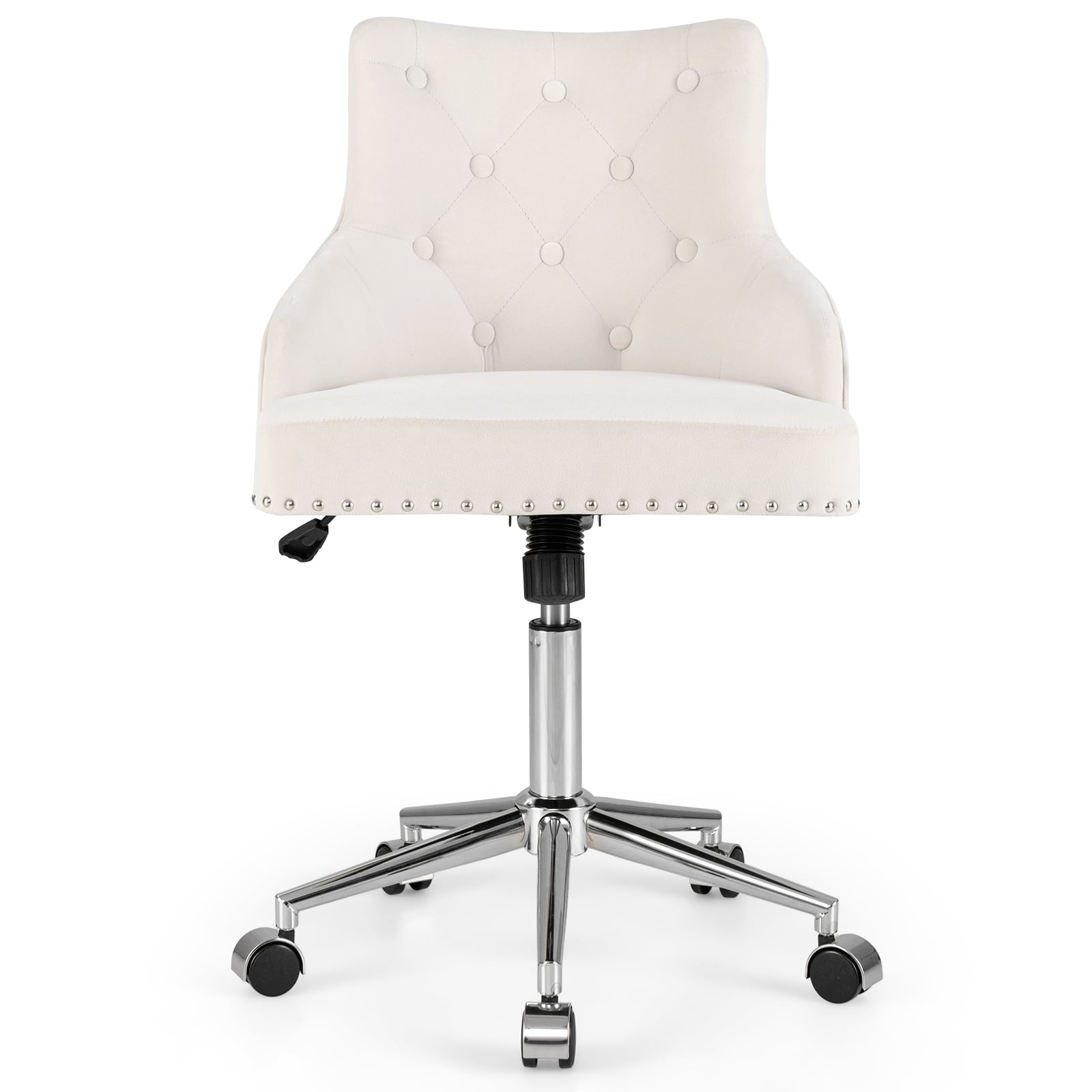 Adjustable 360° Swivel Accent Armchair-Beige