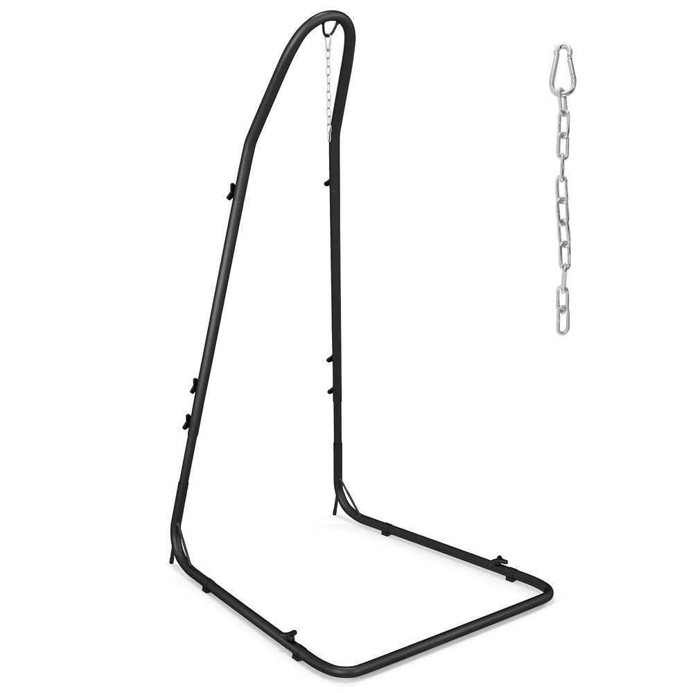 Adjustable Swing Hammock Chair Stand with Heavy-duty Metal Frame