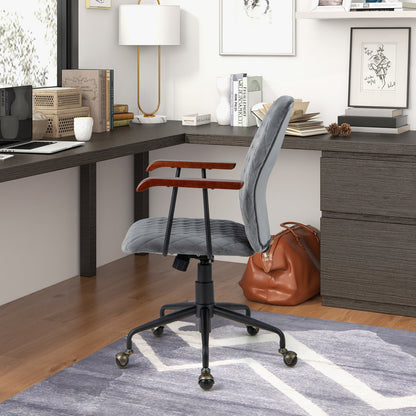 Adjustable Velvet Rocking Leisure Chair with Padded Seat-Grey