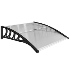Outsunny Front Door Canopy, Outdoor Awning, Rain Shelter for Window, Porch and Front/Back Door, 103 x 96.5 cm, Clear