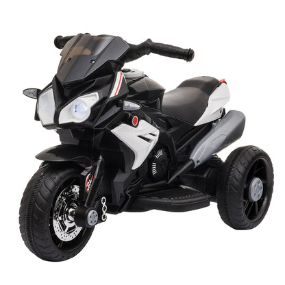 HOMCOM Kids Electric Motorcycle Ride-On Toy, with Three Wheels, Music, Horn, Lights