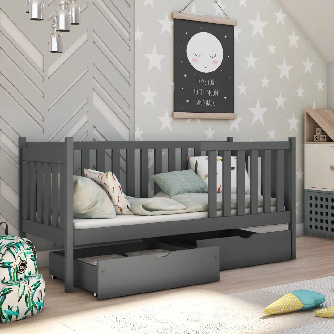 Wooden Single Bed Alicia With Storage