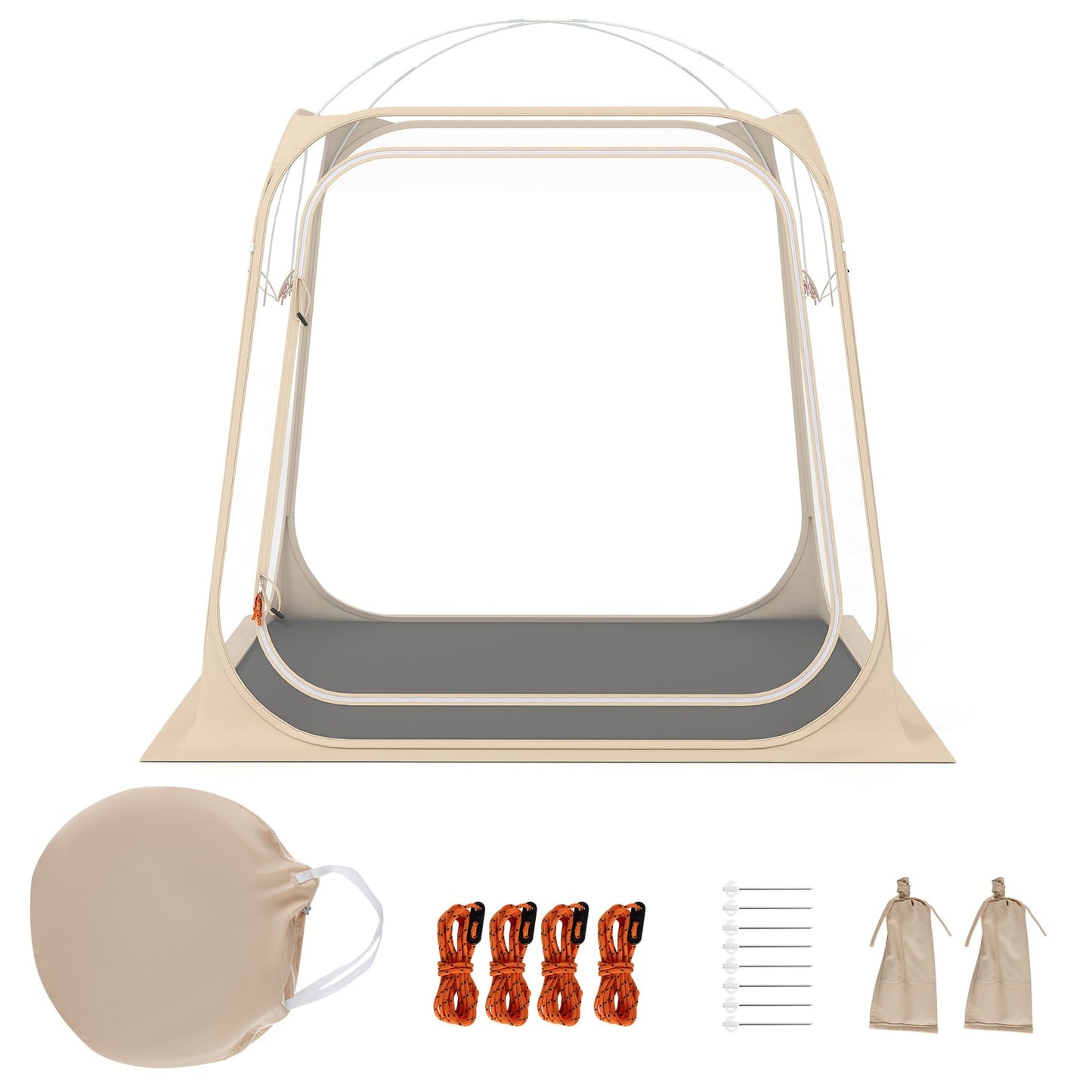 All Weather Pod Sports Tent for 2-4 People 215 x 215  cm Easy Setup Clear Bubble Tent