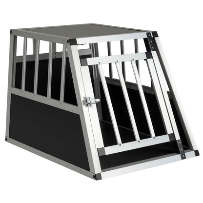 Aluminum Dog Transport Box with Lockable Door Divider for Small Puppy