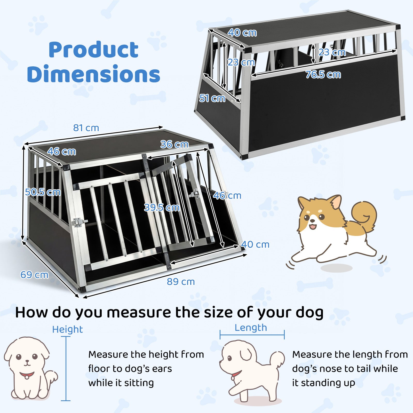 Aluminum Dog Transport Box with Lockable Door