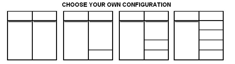 Blank layout grid with text 'Choose Your Own Configuration' at the top