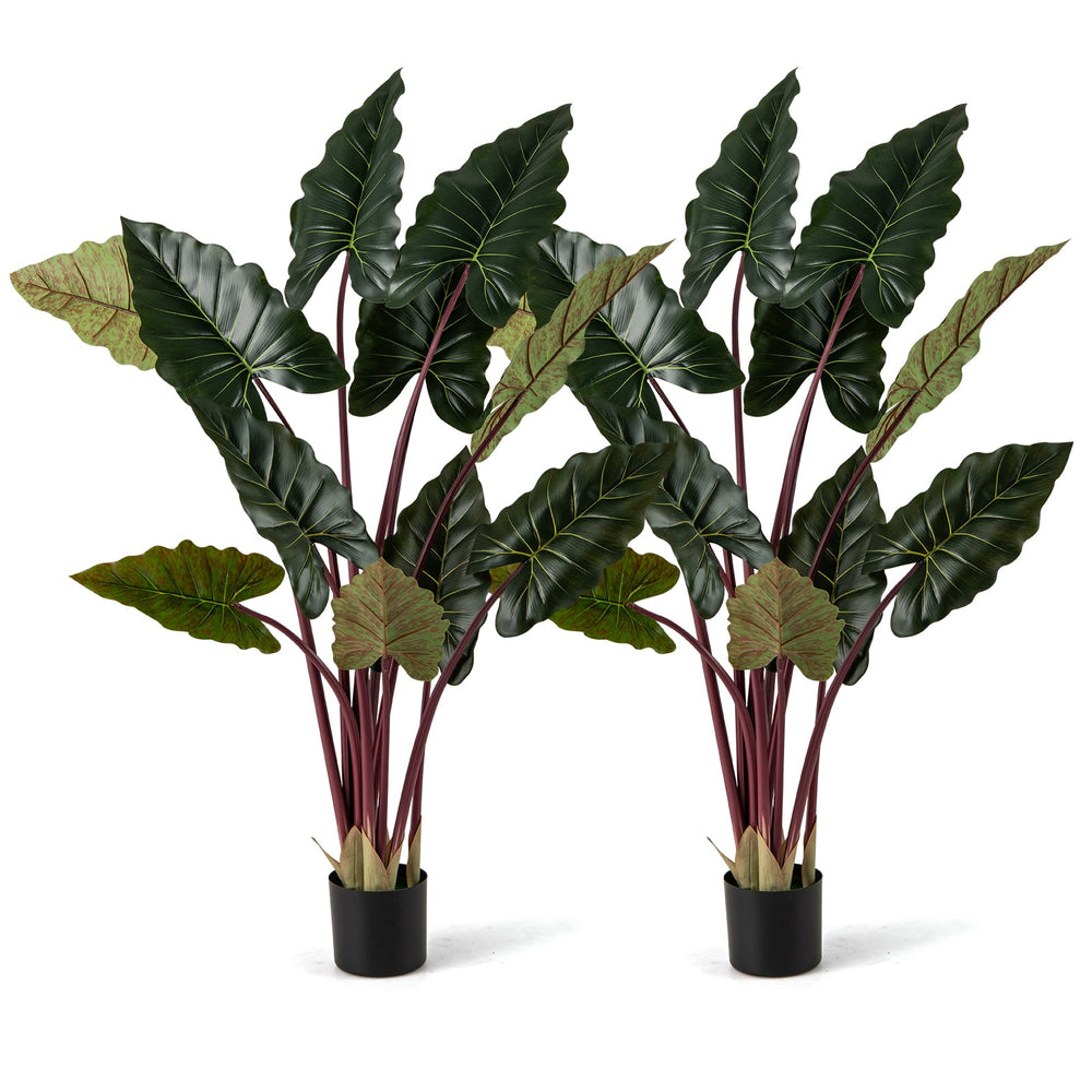 Artificial Rainbow Taro Tree 160cm Tall Fake Pre-potted Plant Set of 2