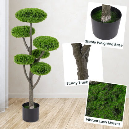 Artificial Cypress Topiary Ball Tree Fake Shrub Plant Cedar Tree