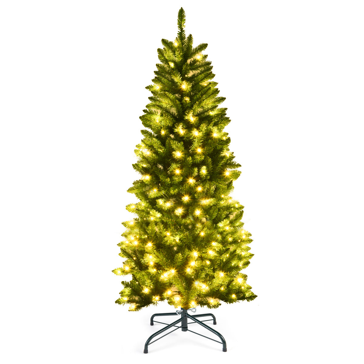 Artificial Pencil Christmas Tree with 250 Warm White UL-listed Lights-5FT